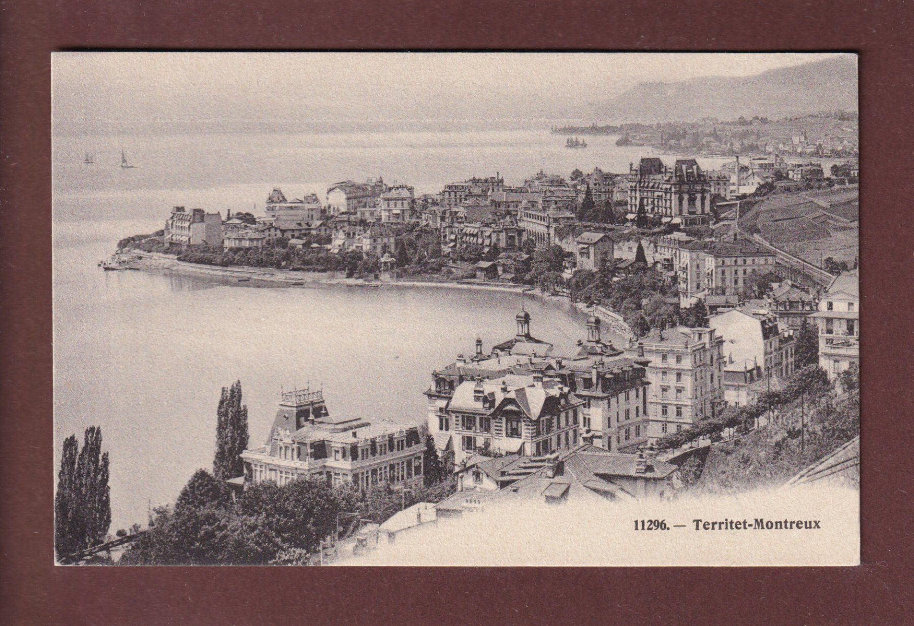 Cartoline postali: TERRITET - MONTREUX – Usato da Pully venduto da nicecards