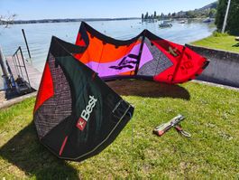 Best TS 8qm Kite - Kitesurf - mit Bar / kleiner Foil Schirm