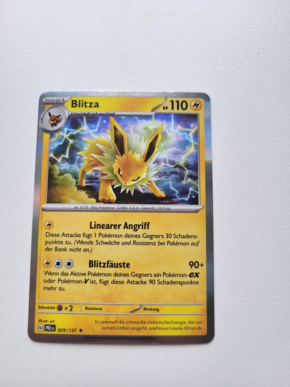 Pokémon Carte collezionabili: Blitza / Jolteon (Prismatic Evolutions 029/131) – Usato da Erlenbach ZH venduto da ram_mjn5
