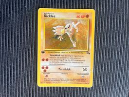 Pokemon Kicklee 1.Edition Holo Fossil deutsch