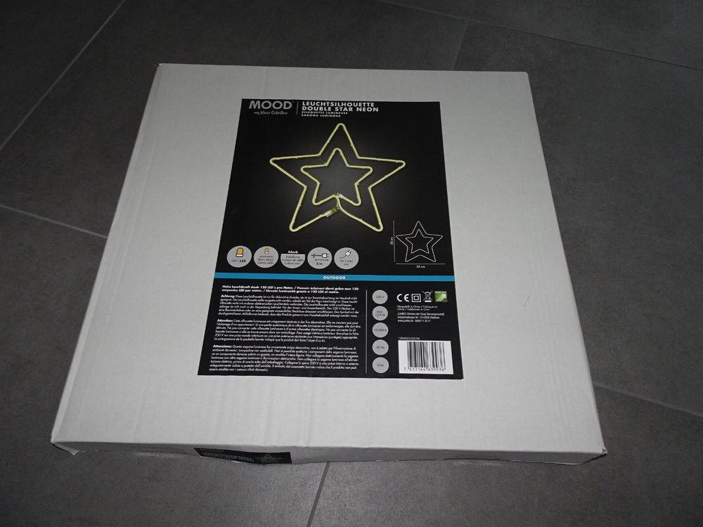 Weihnachtsbeleuchtung / Leuchtsilhouette Stern, LED, 55x55cm Kaufen