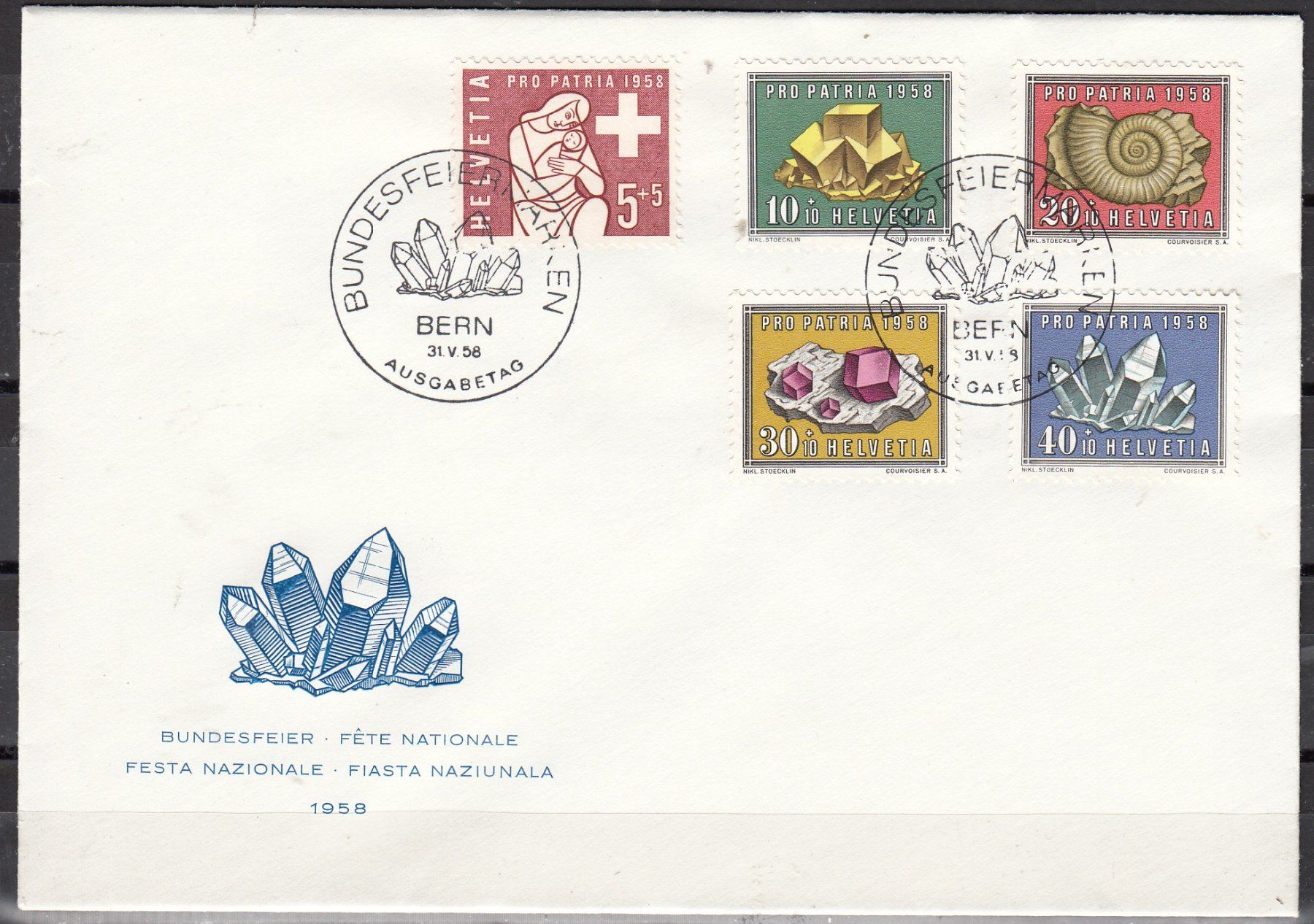 Tutti i francobolli: Brief Pro Patria FDC 1958 – Usato da Herrliberg venduto da Lfrifda