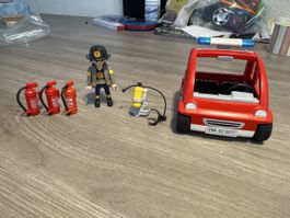 Playmobil Pompier: Voiture et Accessoires, Parfait État!