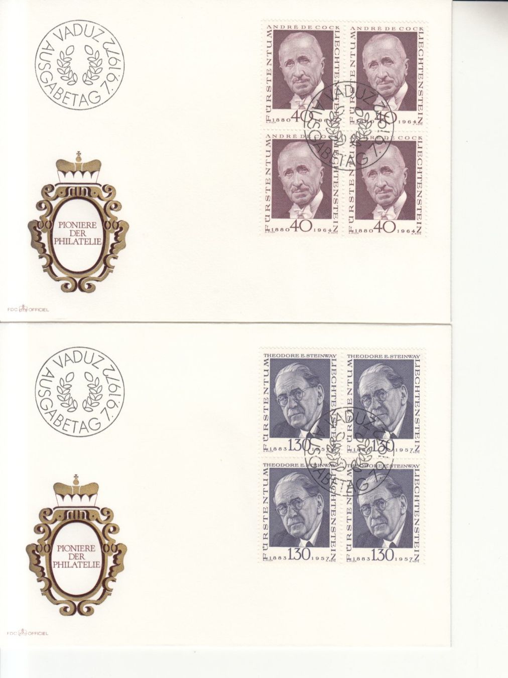 Tutti i francobolli: LBK 504 - 506 im 4er-Block FDC – Usato da Bürglen TG venduto da StampGraf 1