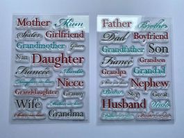 2 Clear Stamps for Paper Crafting
