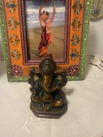 Ganesch Figur aus Metall antik guter Zustand