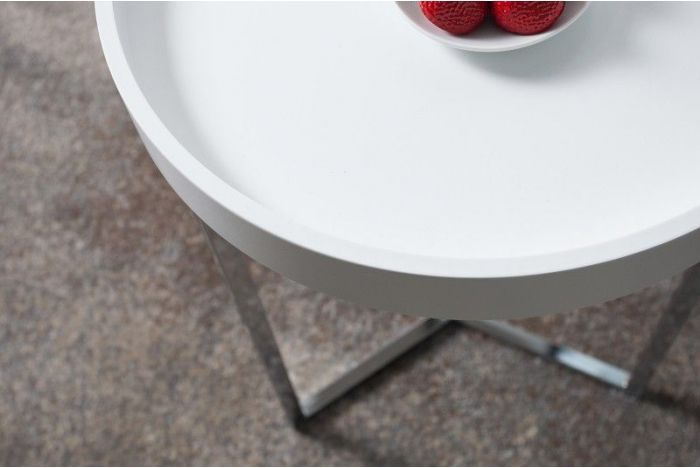 Tavoli: BEISTELLTISCH Modular Sofatisch Tablett Weiss/Chrom NEU – Nuovo e nell'imballaggio originale da Sulgen venduto da eytsh 2
