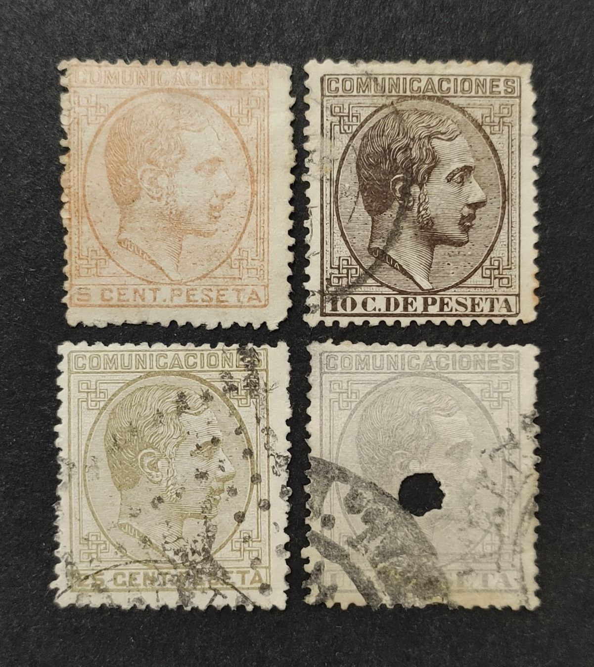 Tutti i francobolli: Spanien 1878, King Alfonso XII, gestempelte – Usato da Wil SG venduto da Zazal