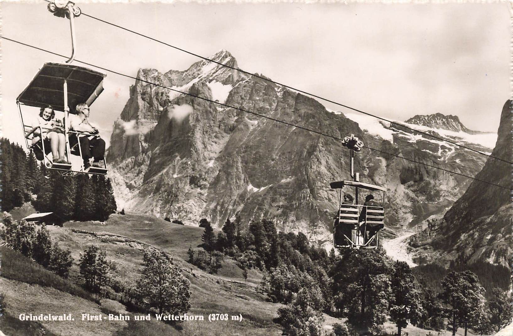 Cartoline postali: Grindelwald first bahn und watterhorn – Usato da Biasca venduto da Blenio71