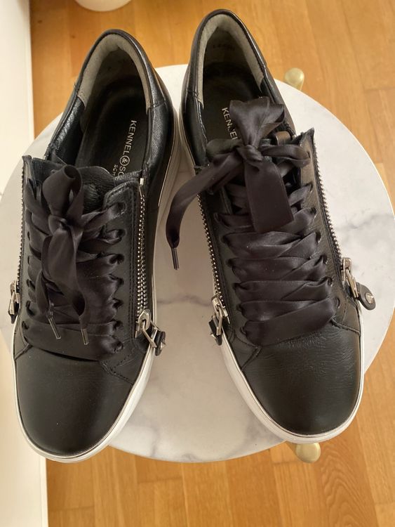 K&S Schicke schwarze Ledersneakers Gr. 36 6