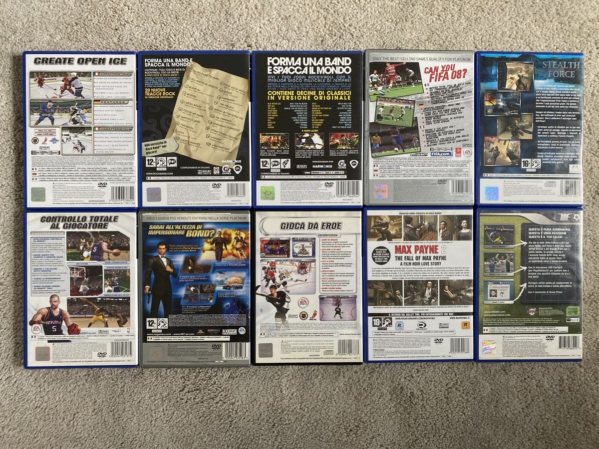 Sony Spiele: PS2 10x Games Set Bundle (Italiano) – Gebraucht aus Reichenbach i. K. von Daniel840 1