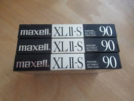 3 Kassetten maxell XL II-S 90