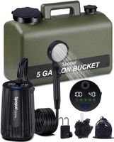 Camping Dusche 10000mAh Campingdusche Tragbare 20L Akku