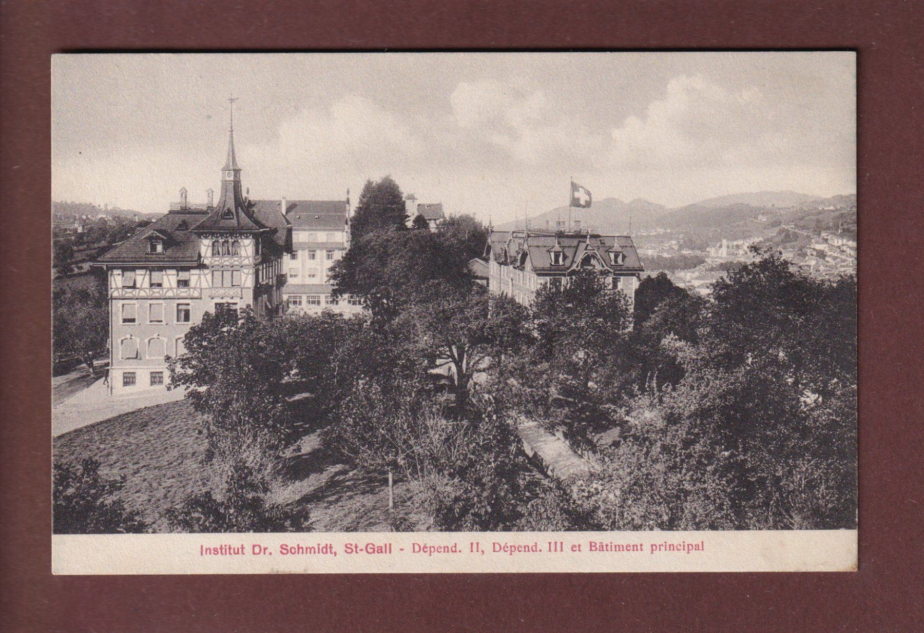 Cartoline postali: ST. GALLEN - Institut Dr. Schmidt – Usato da Pully venduto da nicecards