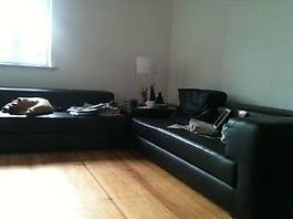 Großes Leder Ecksofa von Möbel Pfister