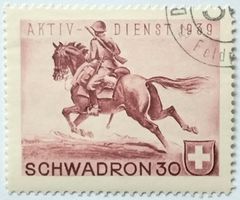 Soldatenmarke 2.WK, Schwadron 30, weiss, Wi Kav 35