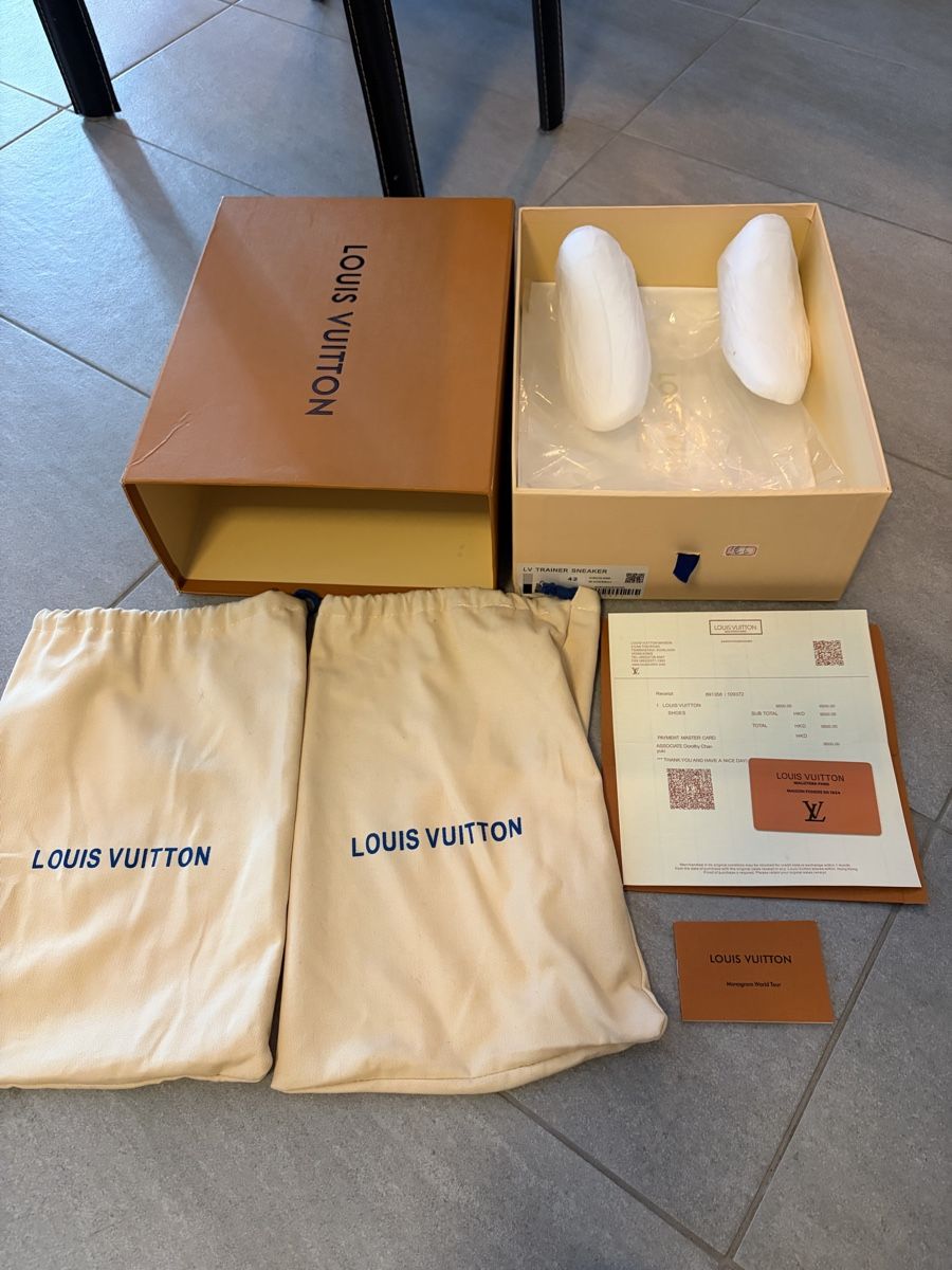 Louis Vuitton Scarpe da uomo: Louis Vuitton LV Trainer Sneaker Monogram World Tour – Nuovo (secondo la descrizione) da Plan-les-Ouates venduto da dboucheron4 6