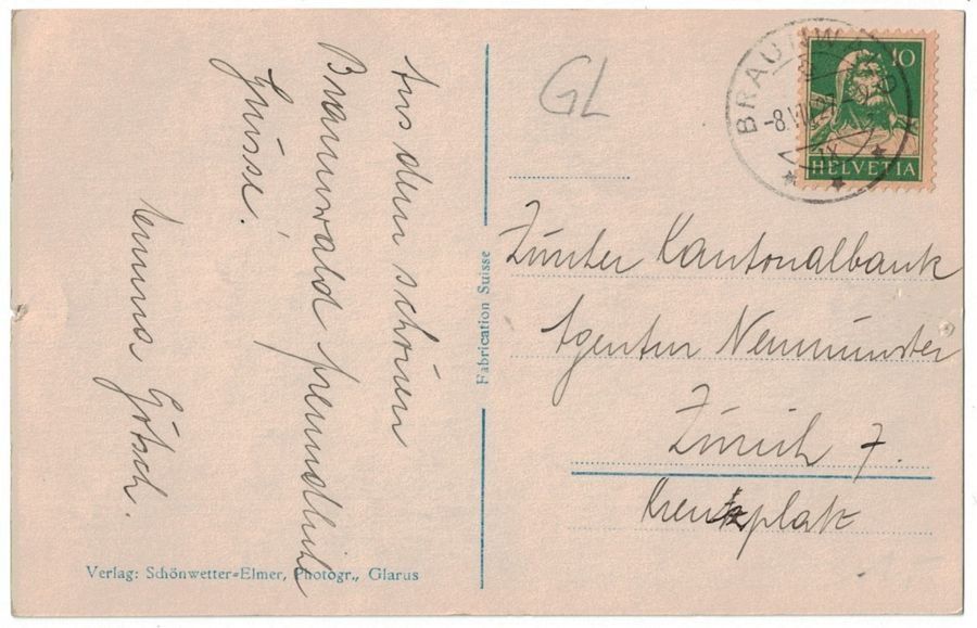 Cartoline postali: Am Oberblegisee, gelaufen 1927 – Usato da Frauenfeld venduto da POML 1