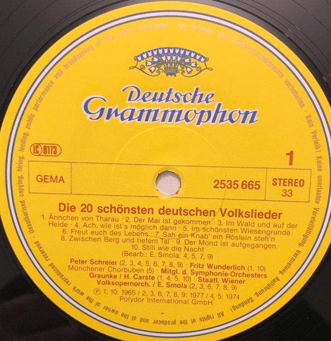 Dischi in vinile: Die 20 schönsten deutschen Volkslieder (LP) – Usato da Grüningen venduto da azulamarillo_vinyl 2