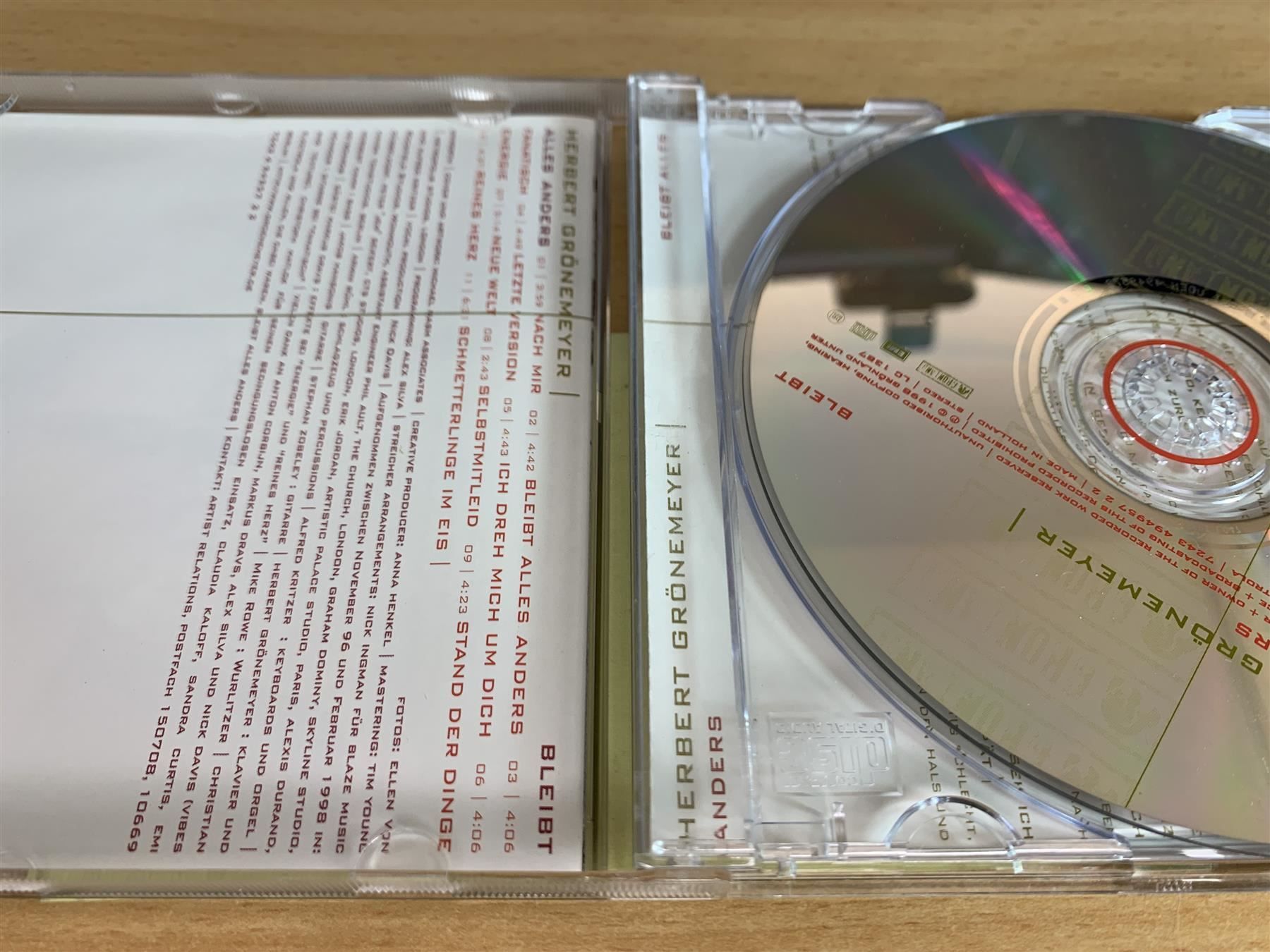 CDs: Herbert Grönemeyer – Bleibt Alles Anders – Gebraucht aus Rikon im Tösstal von Alpenmutz 2