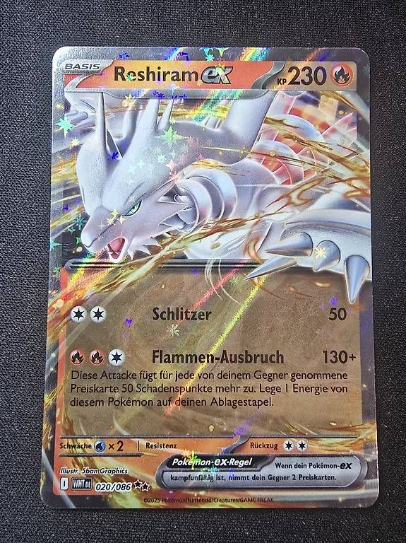 Pokémon Sammelbilder & Trading cards: Pokemon Reshiram ex 020/086 Double Holo – Neu (gemäss Beschreibung) aus Regensdorf von E-Smiley