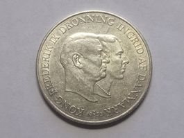 Dänemark 2 Kroner 1953, Frederik IX, silber.