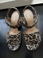 Gabor Sandalette Leoprint Grösse 6/39 Blockabsatz 5 cm 