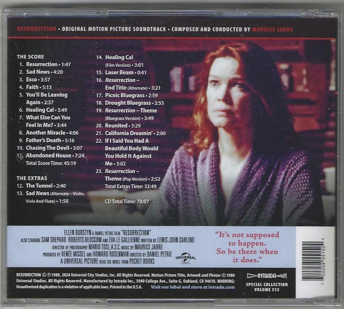 CD: Maurice Jarre - Resurrection - Neue – Nuovo e nell'imballaggio originale da Genève venduto da CDLPBookS 1