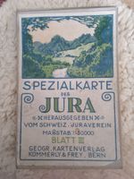 Historische Spezialkarte des JURA III auf Leinen aufgezogen