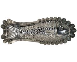 Fischbackform aus verzinntem Blech – 27 cm – unbenutzt