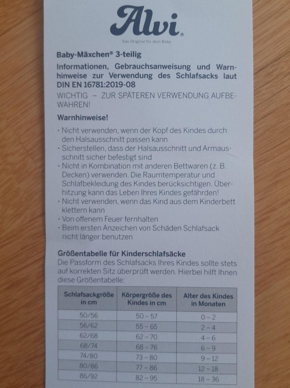 Pigiama & Simili: Babyschlafsack zweiteilig Gr. 62/68 – Usato da Rapperswil SG venduto da BombinaVariegata 5