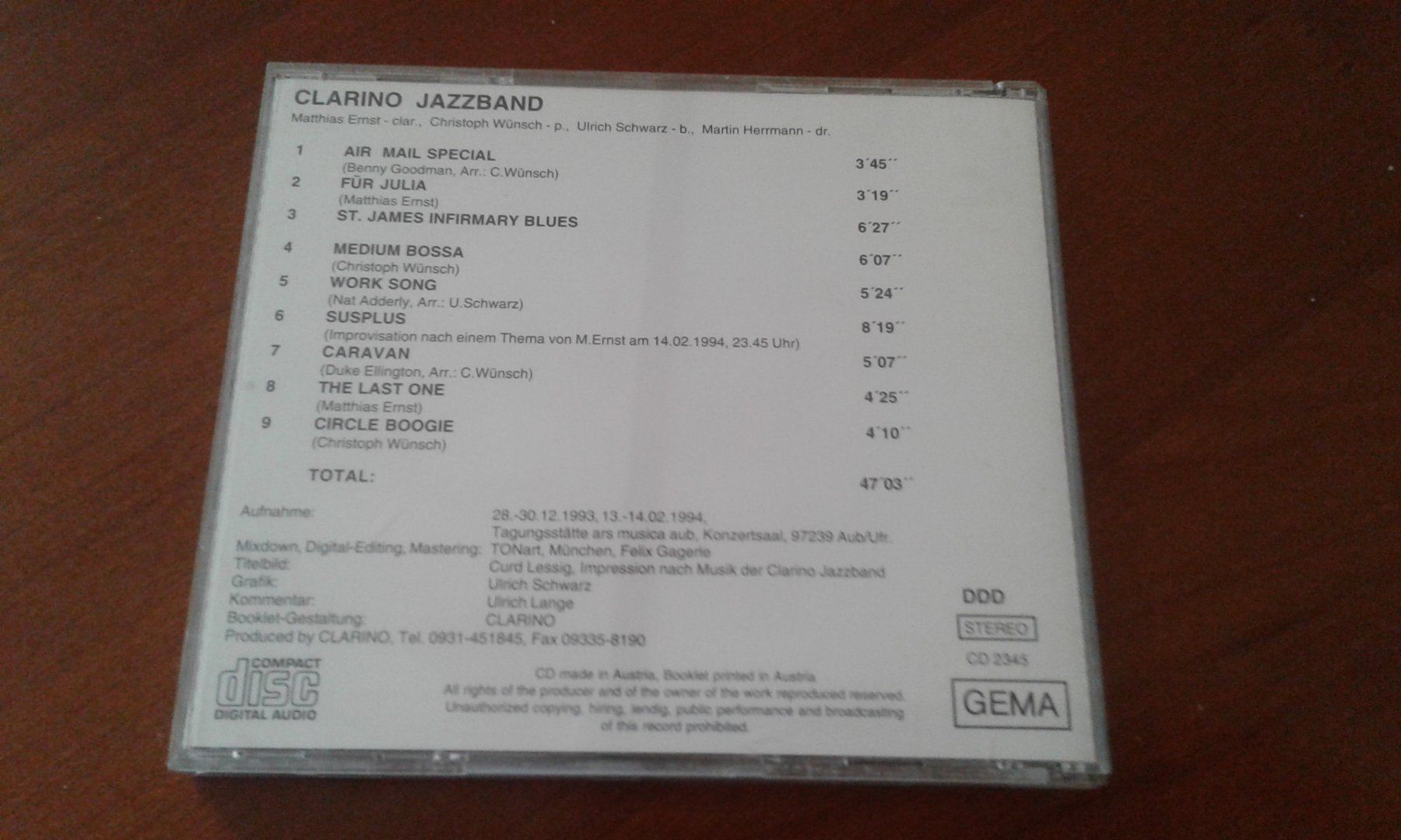 CD: Clarino Jazzband, D18 – Usato da Sessa venduto da discoverymedia 1
