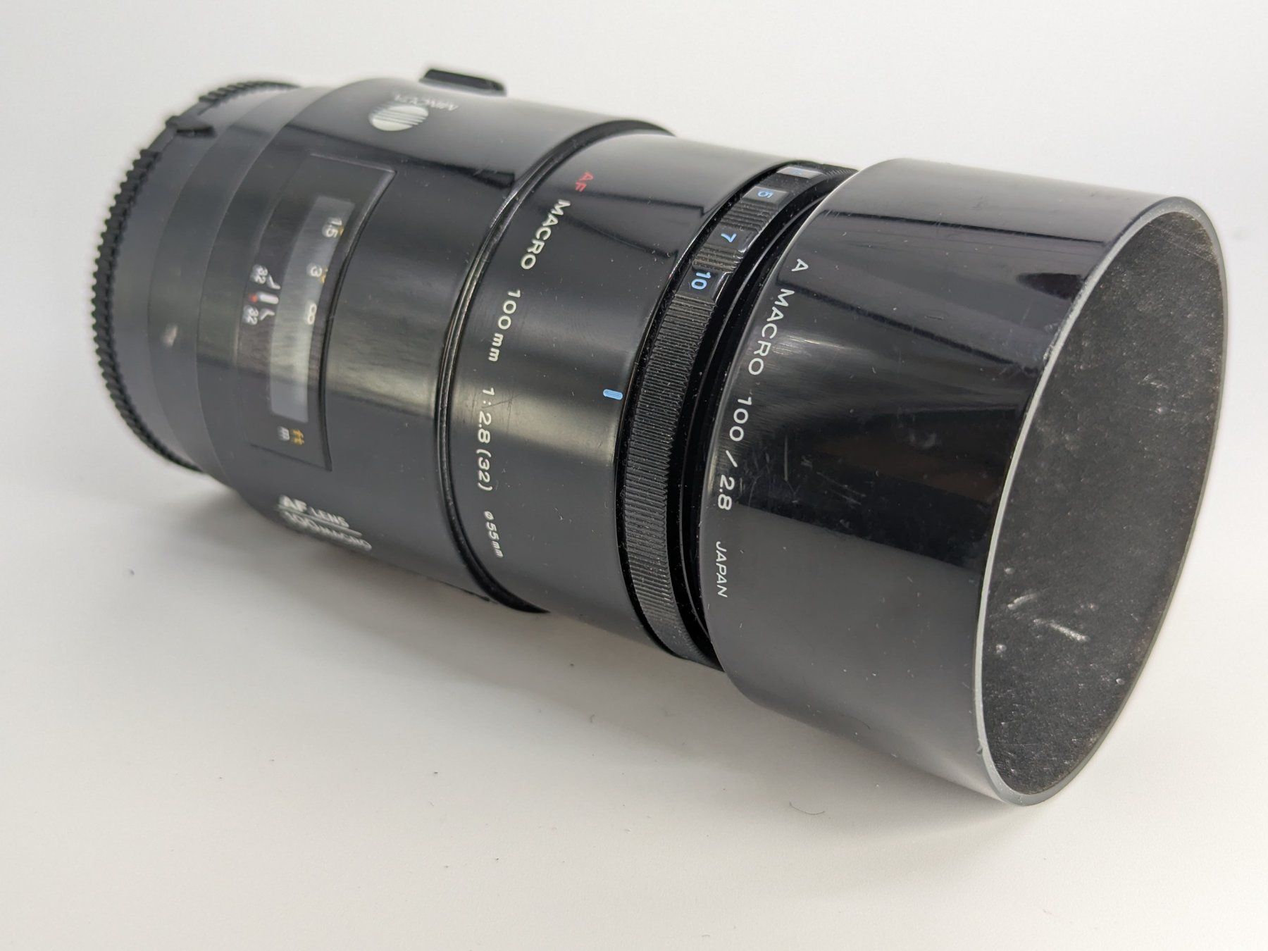 Minolta Obiettivi: Minolta AF Lens 100 Macro 1:2.8 gebraucht – Usato da Bischofszell venduto da Blende2 2