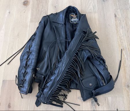 Schwarze lederjacke