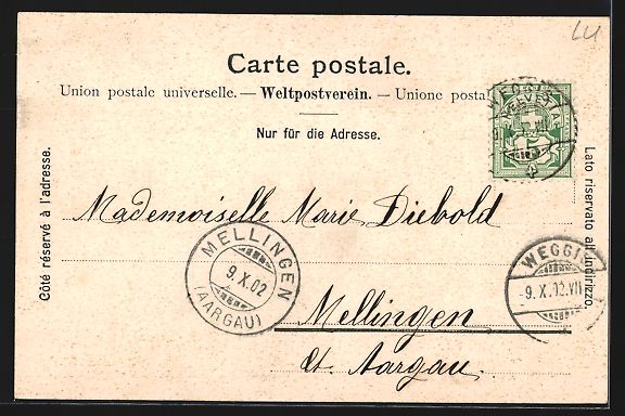 Cartoline postali: Weggis Unterdorf, Panoramablick vom Vier – Usato da Berlin venduto da bartko-reher 1