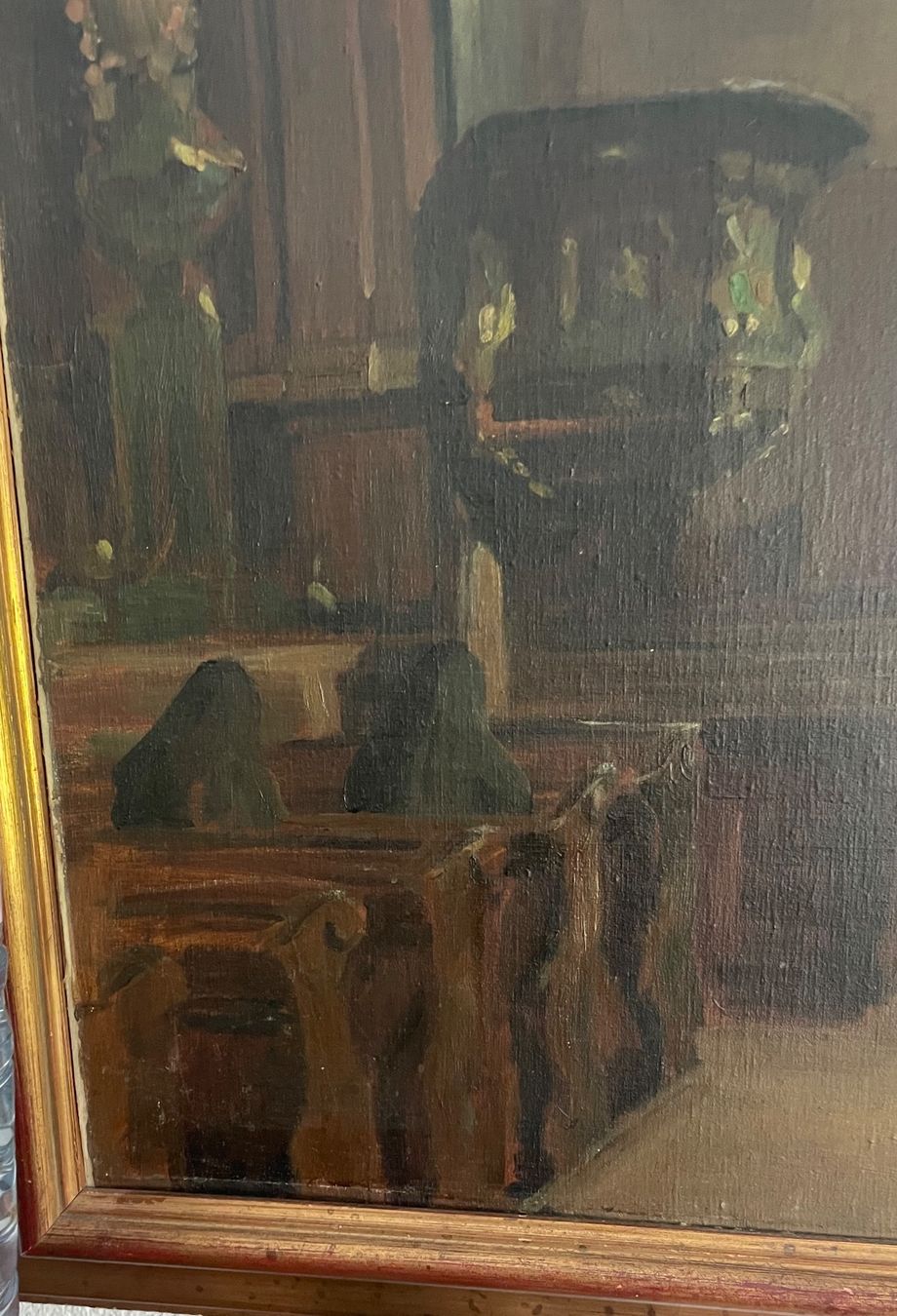 Dipinti: Olio su tela - Bild - Interno chiesa – Usato da Minusio venduto da Pink222 1