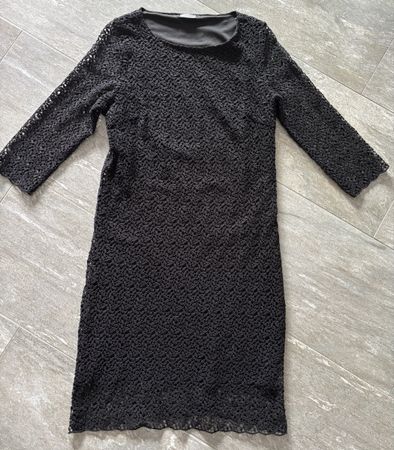 Damen ADAGIO Spitzenkleid|Kleid|Schwarz|Spitze|Gr. 36 38 S M
