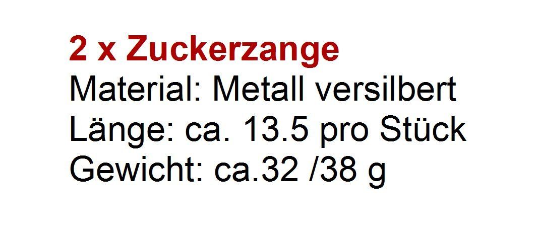 Set di posate: 2 x Zuckerzange versilbert – Usato da Flamatt venduto da samowarow 1