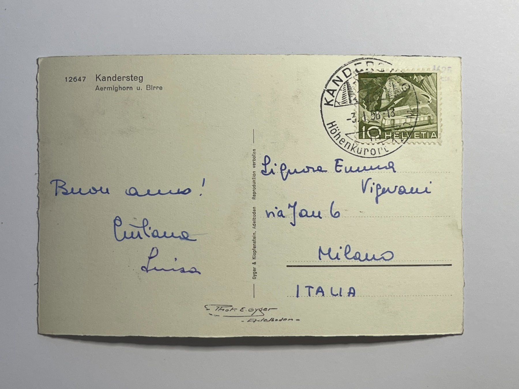 Cartes postales: Kandersteg, Aermighorn und Birre – D'occasion à Steg VS par _vinci_ 1
