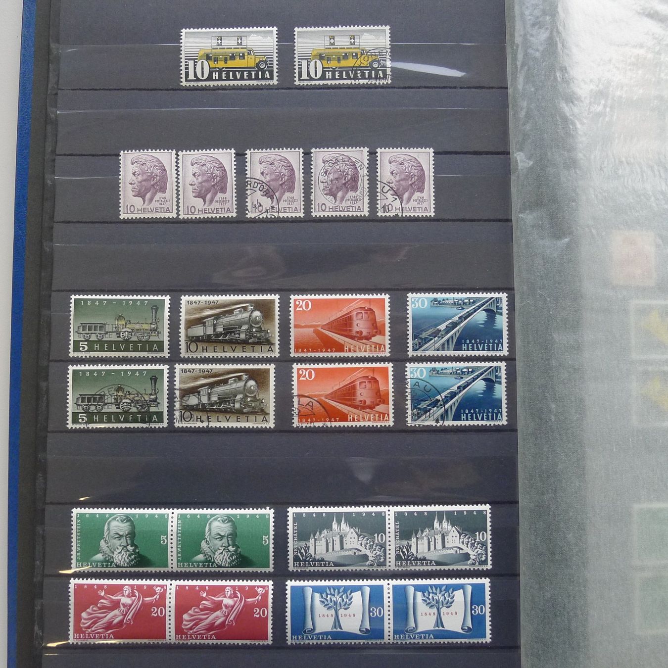 Alle Briefmarken: 1945-1964, Sammlung ungebraucht, postfrisch und gestempelt. – Gebraucht aus Sursee von Luzernerraute 3