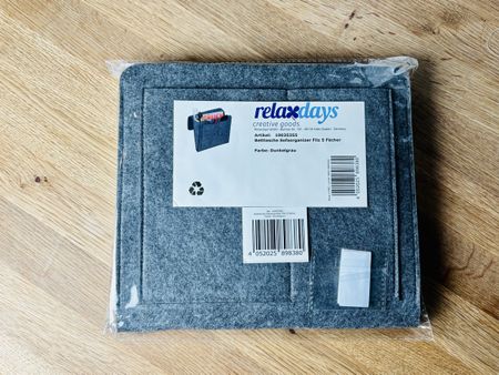 Organizer Filz Relaxdays für Auto oder Bett, dunkelgrau, neu