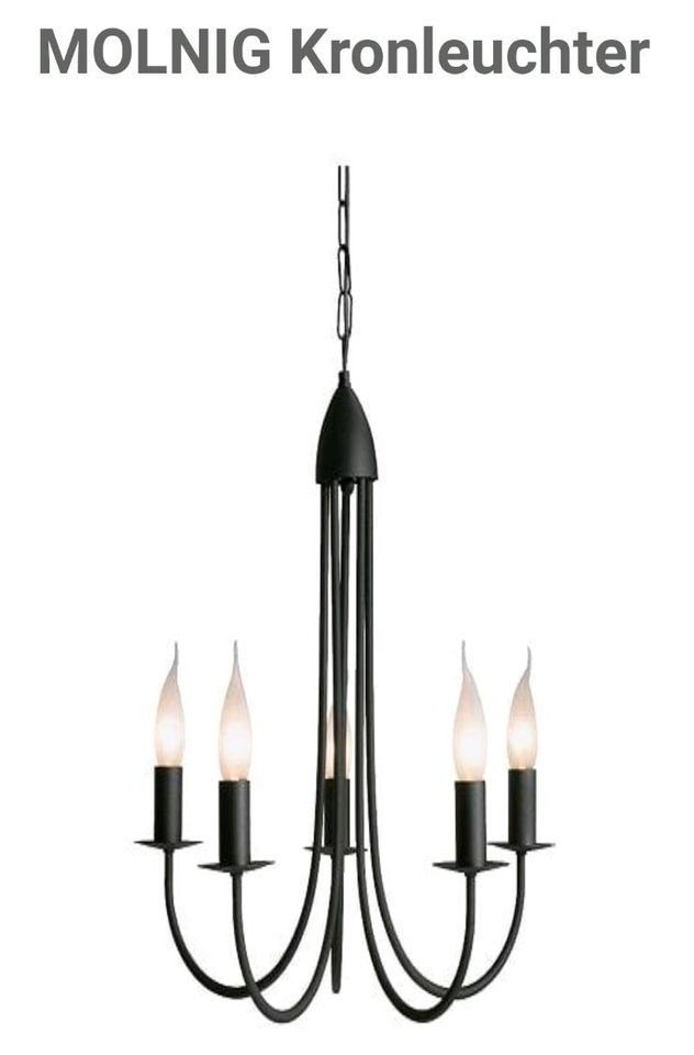 Ikea Lampen: Kronleuchter MOLNIG Ikea schwarz – Neu und originalverpackt aus Schaffhausen von