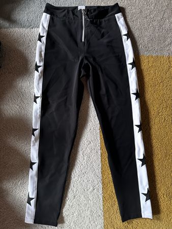 JET SET – legging sportif noir à étoiles, taille S 