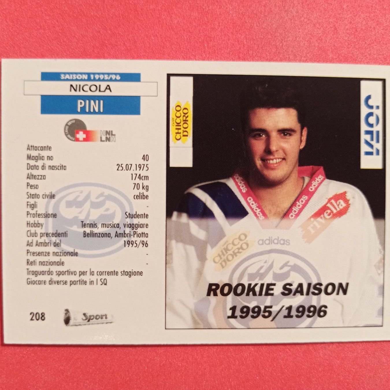 Sammelbilder & Trading cards: Nicola Prini - HC AMBRI - 1995/96 – Gebraucht aus Dübendorf von kb86_MOVIE 1