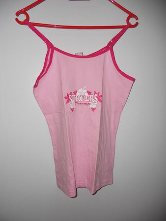 Neu: Trägertop rosa mit Motiv vorne - Gr. 176