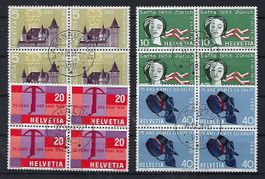 Werbemarken 1932 Viererblocks gestempelt   14552