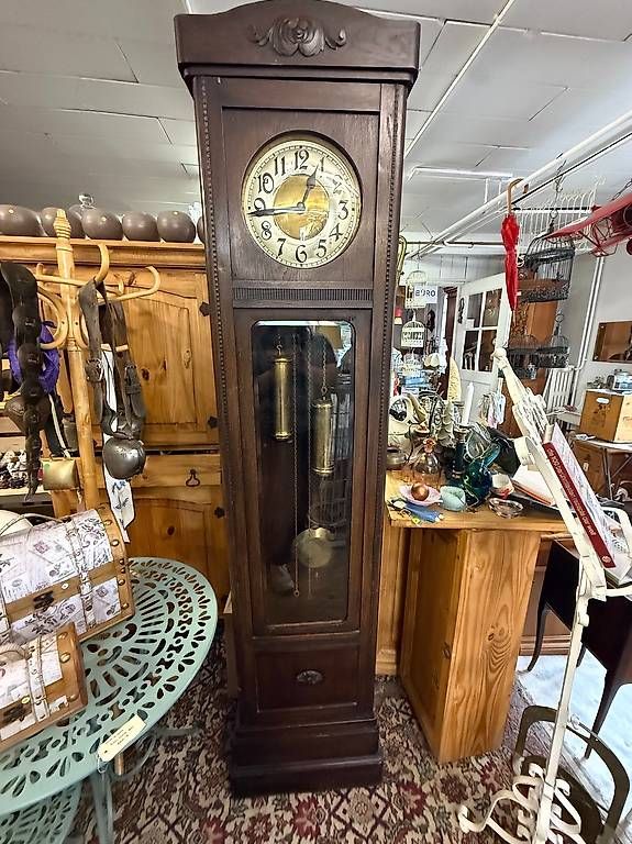 Orologi da terra & Orologi da parete: Jugendstil Standuhr im Holzkasten, Eiche, – Usato da Koblenz venduto da Kbaldinger