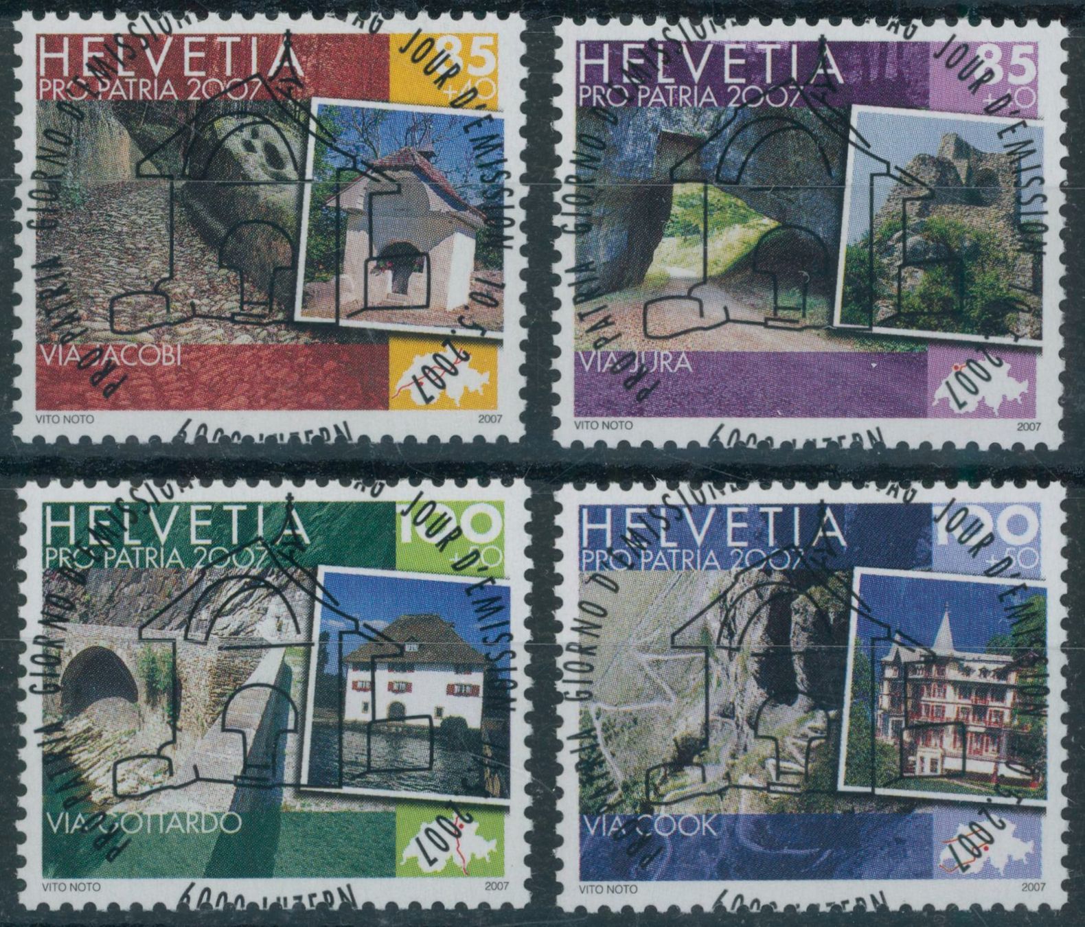 Alle Briefmarken: 2007 - Pro Patria - Ersttag Voll Stempel ET – Gebraucht aus Schindellegi von leecollect