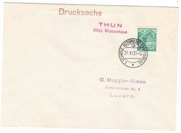 Lettre de Thun BPA A51 pour Luzern le 29.VI.37