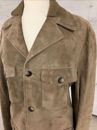 wildlederjacke . seventies . grösse 54
